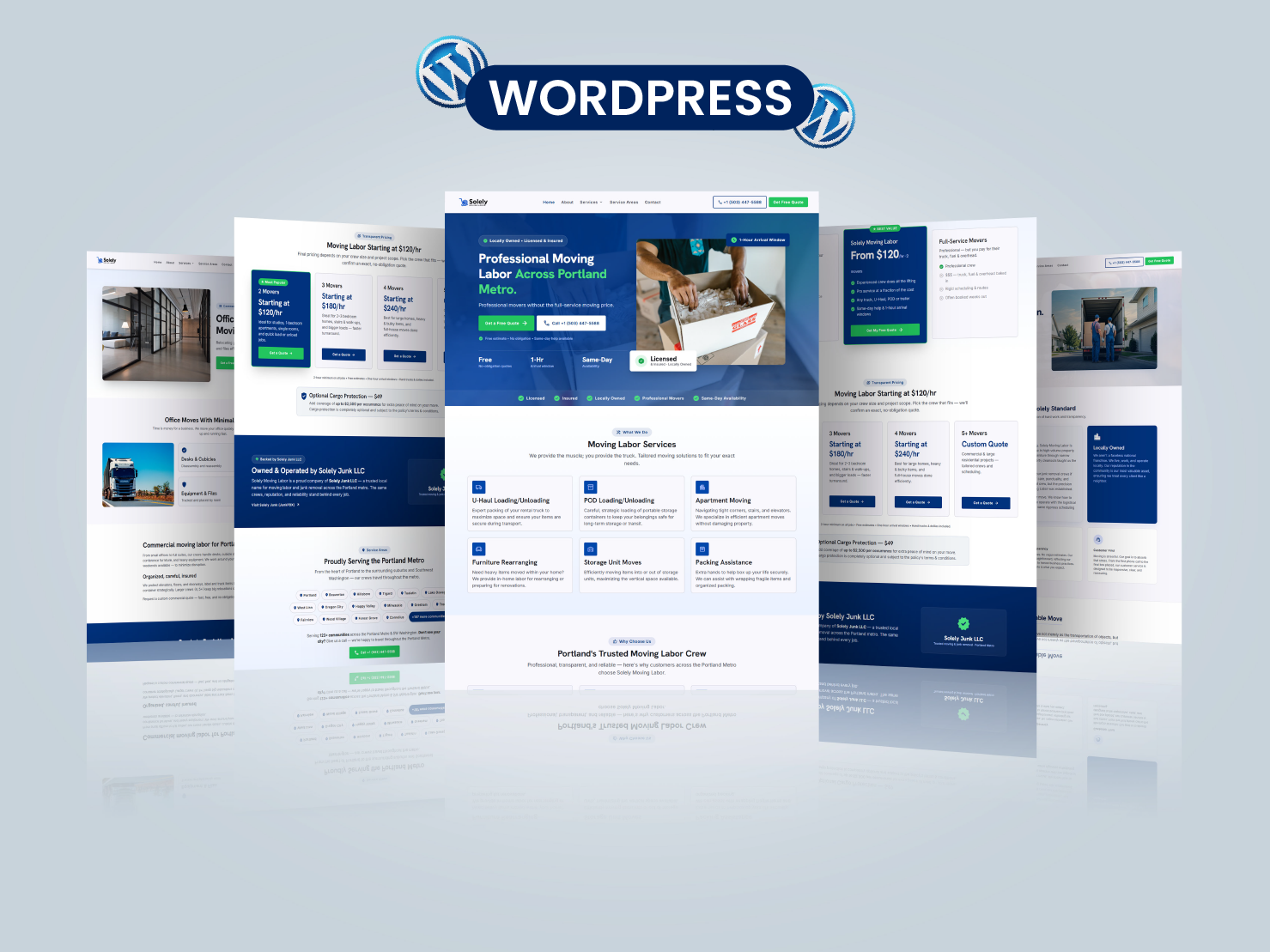 Professional WordPress Website for Moving & Logistics Services